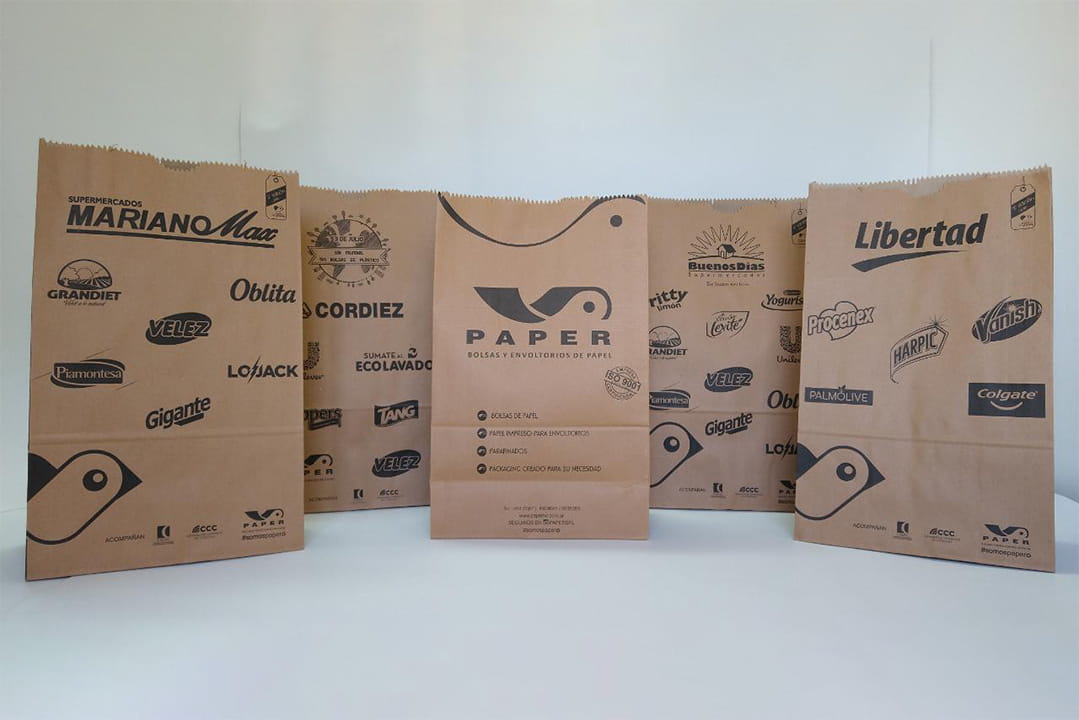 bolsas de papel resistentes para linea de caja y autoservicios