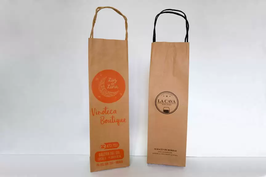 Bolsas para vinotecas y vinos impresas