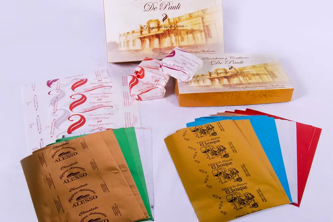 envoltorios de papel personalizados para alfajores por mayor